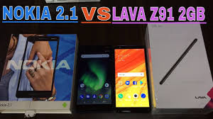 Nokia 2.1 Vs Lava Z91 2GB : Unboxing ...