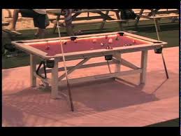 If you are not interested in going outside for fun, then bring this deluxe folding pool table at your home. Outdoor Pool Table Youtube