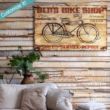 See more ideas about bicycle decor, bicycle, bicycle art. Personalized Bike Shop Wooden Sign Rustic Cabin Decor Vintage Bicycle Art Printed On Wood