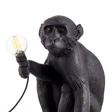 (1 review) write a review. The Black Monkey Lamp Standing Version From Seletti