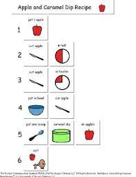 Apple Caramel Dip Visual Recipe Visual Recipes Life Skills Classroom Life Skills Class