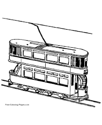 Landscape with a train on a curve. Train Coloring Pages