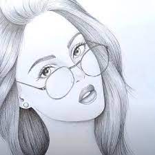 If so feel free to post your pictures. How To Draw A Girl With Glasses A Girl With Beautiful Hair Pencil Sketch Pencil Drawings Of Girls Drawings Pencil Drawings For Beginners