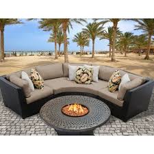 Sol 72 Outdoor Tegan 4 Piece Sectional Seating Group With Cushions Cushion Colour Wheat Outdoor Wicker Patio Furniture Patio Decor Patio Furniture Sets