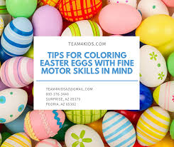 Then, place an egg on a spoon and lower it gently into the desired color. Tips For Coloring Easter Eggs With Fine Motor Skills In Mind