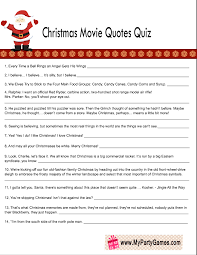 Who doesn't love a good movie quote? Free Printable Christmas Movie Quotes Quiz
