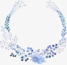 Hand Painted Plant Garland Blue Drawing Plant Leaves Png Image Watercolor Flower Wreath Wreath Drawing Wreath Watercolor