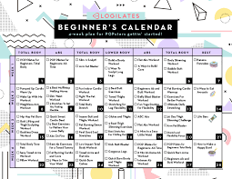 a 28 day workout calendar for beginners blogilates