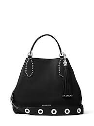 Michael Michael Kors Brooklyn Large Leather Shoulder Bag Black Accessorising Brand Name Designer Handbags For Carry Wear Share If You Care Handbags Michael Kors Shoulder Bag Women Large Leather Tote