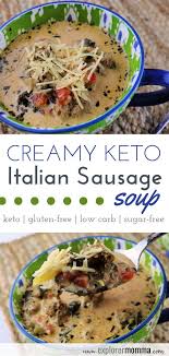 Kostliche Sahnige Keto Italienische Wurstsuppe Brauchen Sie Einen Kohlenhydratarmen Gluten Rezepte Kochrezepte Backrezepte Kochen Backen Italian Sausage Soup Sausage Soup Recipes Sausage Soup