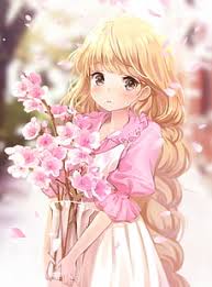 Accessorize with flowers and you have a masterpiece. Hd Wallpaper Anime Blonde Cute Flower Girl Hair Long Miyaza Original Wallpaper Flare