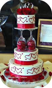 Elegant Valentine Wedding Cake Valentines Wedding Cake Wedding Cake Red Buttercream Wedding Cake