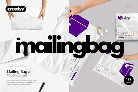 Download Mailing Bag 2 Mockup Set Mockup Business Card Logo Business Brochure