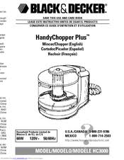 Black And Decker Flavor Scenter Steamer Plus Hs900 Manual Black Decker Handychopper Plus Hc3000 Manuals Manualslib