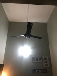 Well… it's a ball, so it hangs level regardless of how level (or not!) your ceiling is. Installation Of Long Down Rod Ceiling Fan My Awesome Moments
