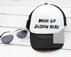 Download Trucker Hat Mock Up Mock Up Baseball Hat Blank White Hat Cap Etsy Black Trucker Hat Trucker Hat Hats For Men