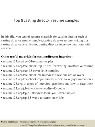 Top 8 Casting Director Resume Samples