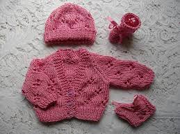 15 Premature Baby Lacy Cardigan Set Pattern By Lynne Christie Knitting Patterns Free Cardigans Baby Knitting Patterns Baby Knitting Patterns Free