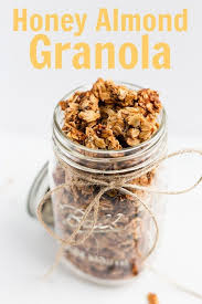 Easy Homemade Honey Almond Granola 3 Scoops Of Sugar Recipe Honey Almond Granola Almond Granola Honey Almonds