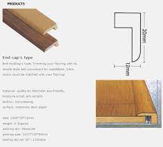 Use the remainder of the laminate flooring planks you cut at the end of row one to start the next row, as long since the fiber in laminate flooring is susceptible to water damage, make sure there are no gaps continue snapping planks into place until the row is complete, trimming the last plank to size. China Accessories Of Laminate Flooring End Cap L Type China Accessory Concave Line