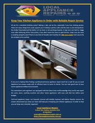 Appliance doctor has provided the calgary area with quality service for over 25 years. Keep Your Kitchen Appliance In Order With Reliable Repair Service By Local Appliance Repairs Issuu