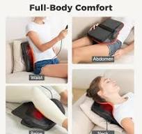 Massage Cervicales et Cou, Masseur Dos, Coussin de Massage Shiatsu avec  Tête de Massage Rotative Bidirectionnelle pour le Cou, le D