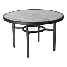 Use this table to mix and match with any chair, as it is a part of the mix and match collection. Backyard Creations Denali Round Dining Patio Table At Menards