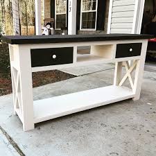 Rustic Farmhouse X Console Table With Drawers Etsy In 2020 Farmhouse Console Table Diy Console Table Farmhouse Entry Table
