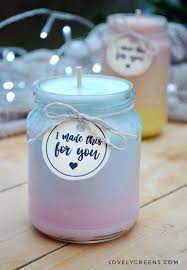 Diy Ombre Candles As The Gradient Changes So Does The Fragrance Ombre Candle Mermaid Food Candles Candles Crafts Candle Making Business