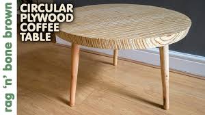 Laminated board, now largely used for veneered fur­niture, is built up with the inner core made up of numerous narrow strips glued to each other, both surfaces being faced with a board, the grain of which. Circular Plywood Coffee Table Youtube