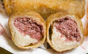 Nonnas beef rissoles, 2 meat balls. One Community S Fight Against Asian Corned Beef Egg Rolls Table And Bar