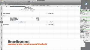 Avoid errors & create an income statement. Excel Income Statement Simple 1 Youtube
