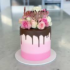Birthday Rose Gold Pineapple Cake Design Pink Ombre And A Choc Drip Dripcake Ombre Ombrebuttercream Melbournecake Eighteen 18thbirthday Ro Drip Cakes Birthday Cake Decorating Cool Birthday Cakes