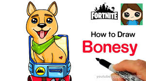 How To Draw Fortnite Pet Back Bling Bonesy The Dog Dibujos Kawaii Dibujos Animados Kawaii Kawaii