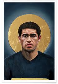 Fintou o mundo do crime. Football Icon Juan Roman Riquelme Poster Juniqe