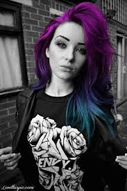 More lilac / purple at the roots and just a touch of blue peeking through towards the bottom. Colorful Hair Image 2905314 On Favim Com
