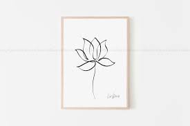 Maybe you would like to learn more about one of these? Lotus Flower One Line Drawing Art Print Minimalist Botanical Etsy Flower Line Drawings Line Art Drawings Small Lotus Flower Tattoo
