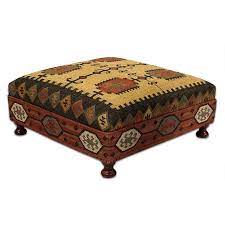 Ottomans can add storage and a footrest to chairs that do not recline. Large Wool Kilim Jute Coffee Table Ottoman Square 39 D X 16 H Ottoman Table Kilim Ottoman Ottoman Coffee Table