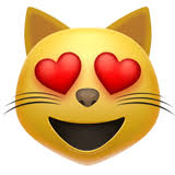 Smiling Cat Face With Heart Eyes On Apple Ios 11 3 Smiling Cat Emoji Wallpaper Cat Emoji