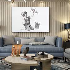 Street artist banksy hopes to raise more than £3m for the nhs with the auction of a painting offering a universal tribute to staff. Banksy Game Changer Nurse Tribute Wall Art Canvas Painting Poster And Pictures For Office Hospital Living Room Bedroom Decor Nordic Wall Decor