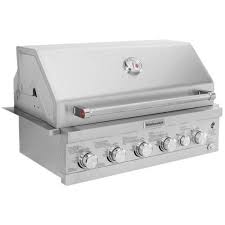Kitchenaid 36 Inch Built In Natural Gas Grill With Searing Burner Rear Burner Ships As Propane With Natural Gas Fittings 740 0781 Bbqguys Built In Gas Grills Natural Gas Grill Outdoor Kitchen Design