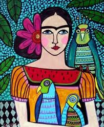 8x10 Print Frida Kahlo By Collectartwork On Etsy Mexican Art Art Colorful Art
