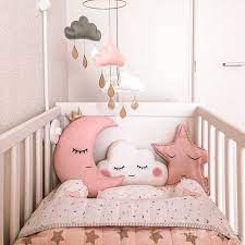 Pink Star Organic Cot Baby Bedding Set Baby Bedding Sets Baby Girl Nursery Room Nursery Baby Room