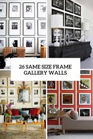 Hallway gallery wall layout ideas. 26 Gallery Wall Ideas With Same Size Frames Shelterness