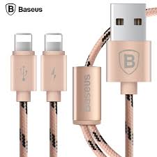 Baseus Fast Charging 2in 1 1 2m Nylon Braided Dual Usb Data Sync Charger Cable For Iphone 5 5s Se 6 6s Plus Ipod Ipad Cable For Charger Cablecable Plus Aliexpress