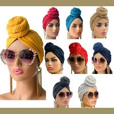 SATIN LINED Pretied Turban