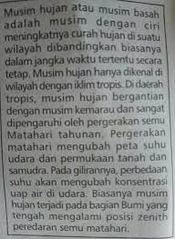Maybe you would like to learn more about one of these? Kata Kunci Dalam Paragraf Tersebutadalaha Posisi Zenithb Pergerakan Semuc Iklim Tropisd Musim Brainly Co Id