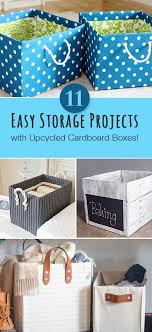 Easy Storage Projects With Up Cycled Cardboard Boxes The Budget Decorator Diy Storage Boxes Diy Storage Simple Storage