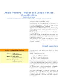 Visit www.orthofilms.com for more videos and info. The Radiology Assistant Ankle Fracture Weber And Lauge Hansen Classification Ankle Anatomical Terms Of Location