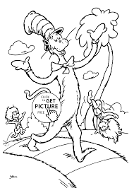 Seuss books are classics that you probably grew up reading and love to share with your own kids now. Dr Seuss Coloring Page